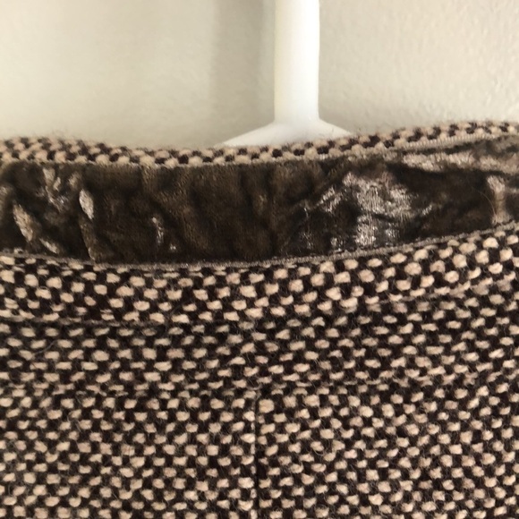 Classic Tweed Wool Blend Brown Blazer Size 13 Smart Set - Picture 8 of 13